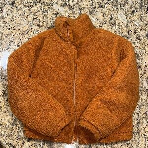 Art Class Vibrant Orange Sherpa Jacket